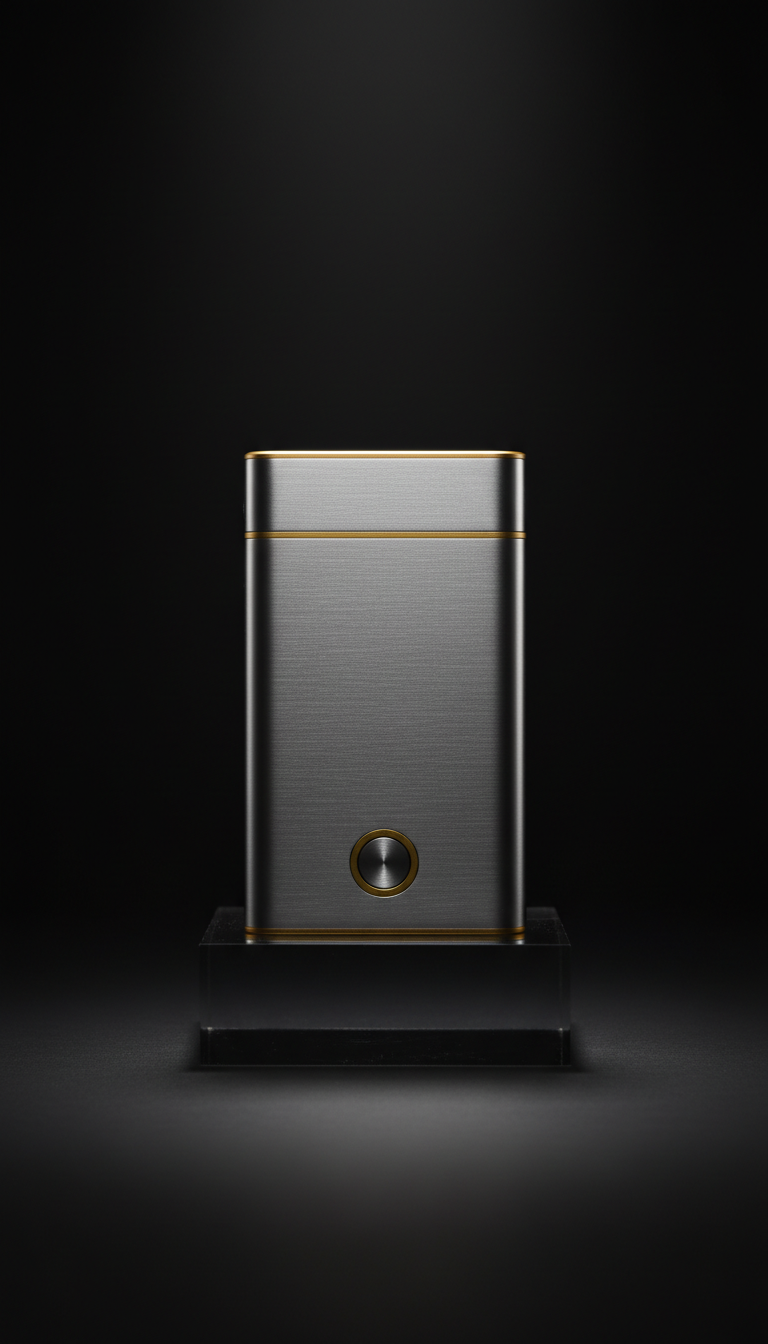Brushed steel portable power bank 10000mAh