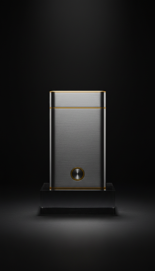 Brushed steel portable power bank 10000mAh